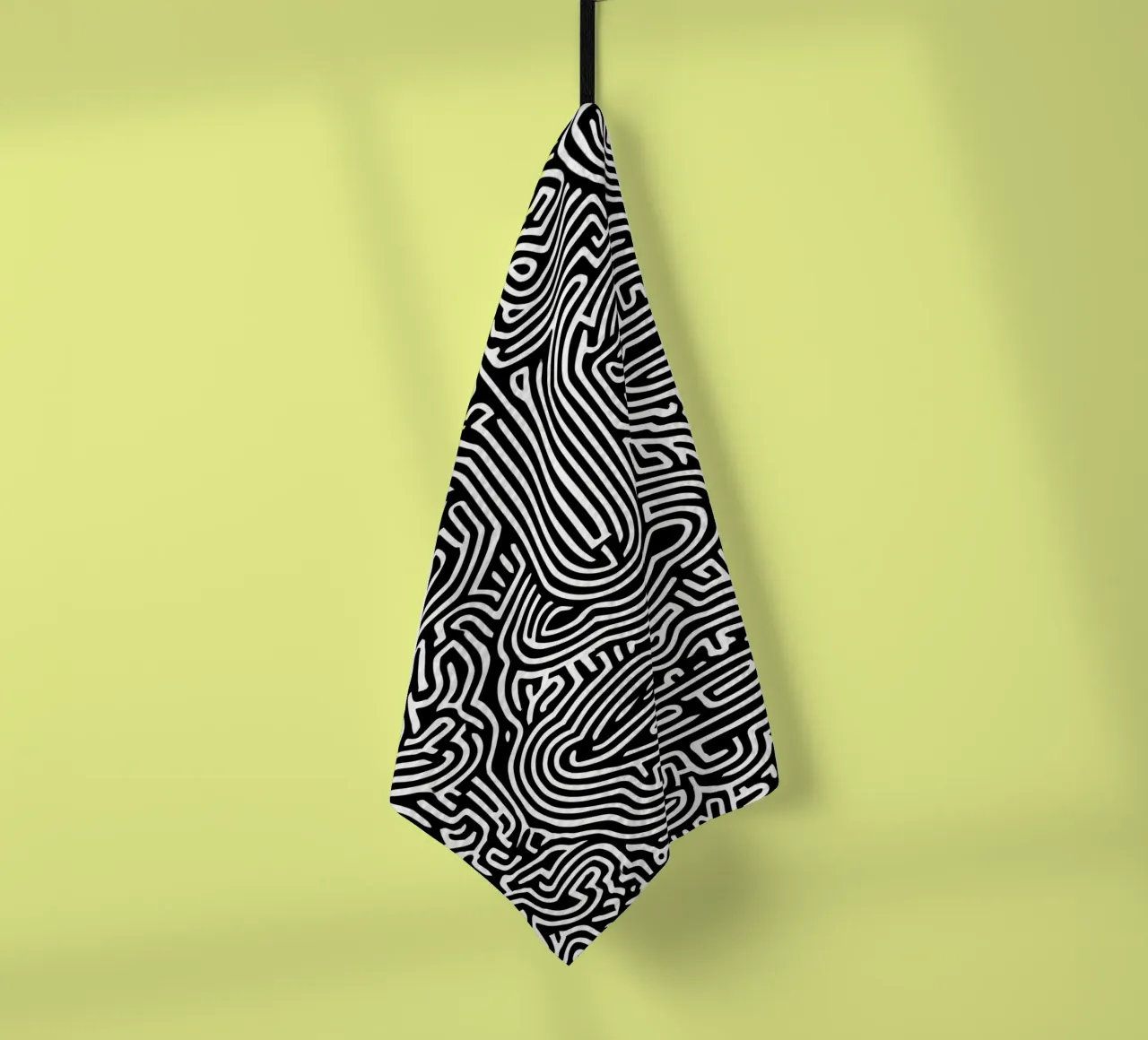 Labirinto grafico | Ritratto Line Art canovaccio da cucina da Autofocus