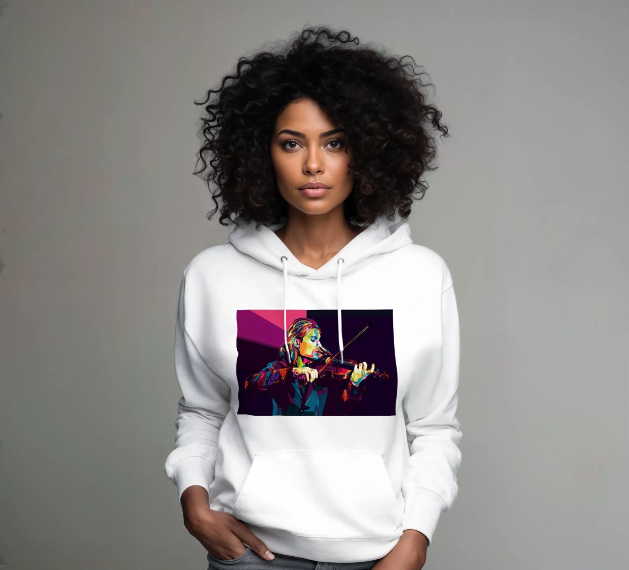 Violinist Style WPAP felpa con cappuccio da SW Artwork