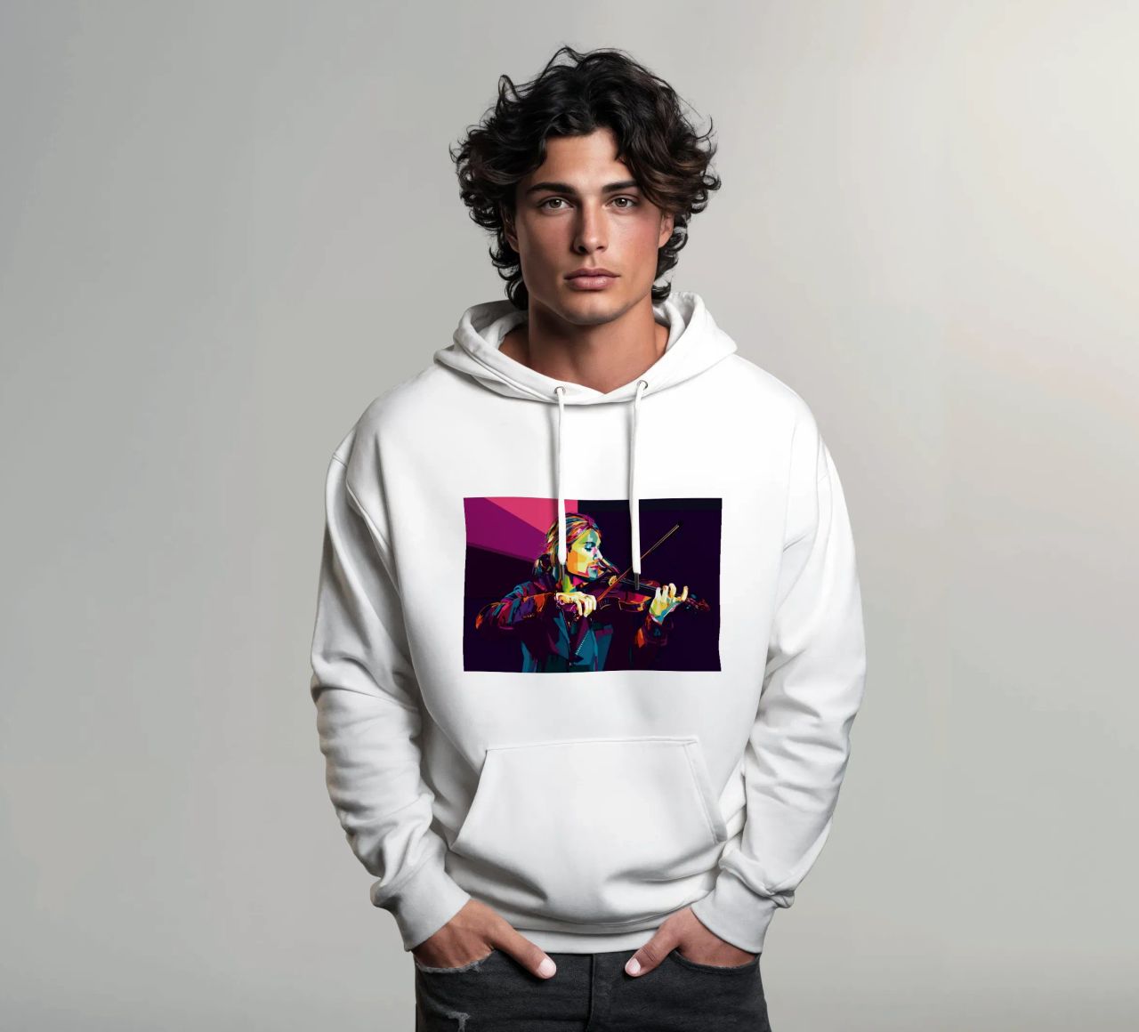 Violinist Style WPAP felpa con cappuccio da SW Artwork