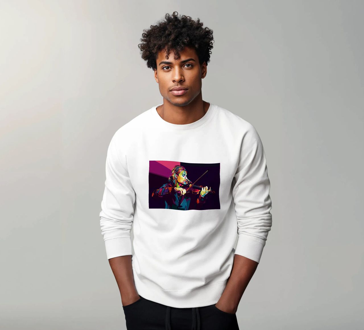 Violinist Style WPAP felpa da SW Artwork