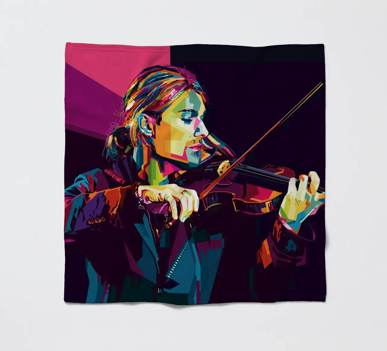 Violinist Style WPAP manta de franela de SW Artwork