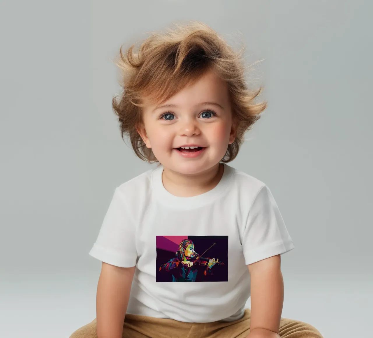 Violinist Style WPAP camiseta de bebé de SW Artwork