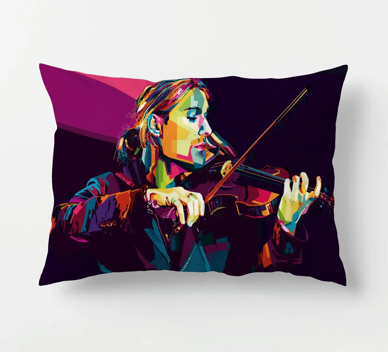 Violinist Style WPAP decorative cushion by SW Artwork