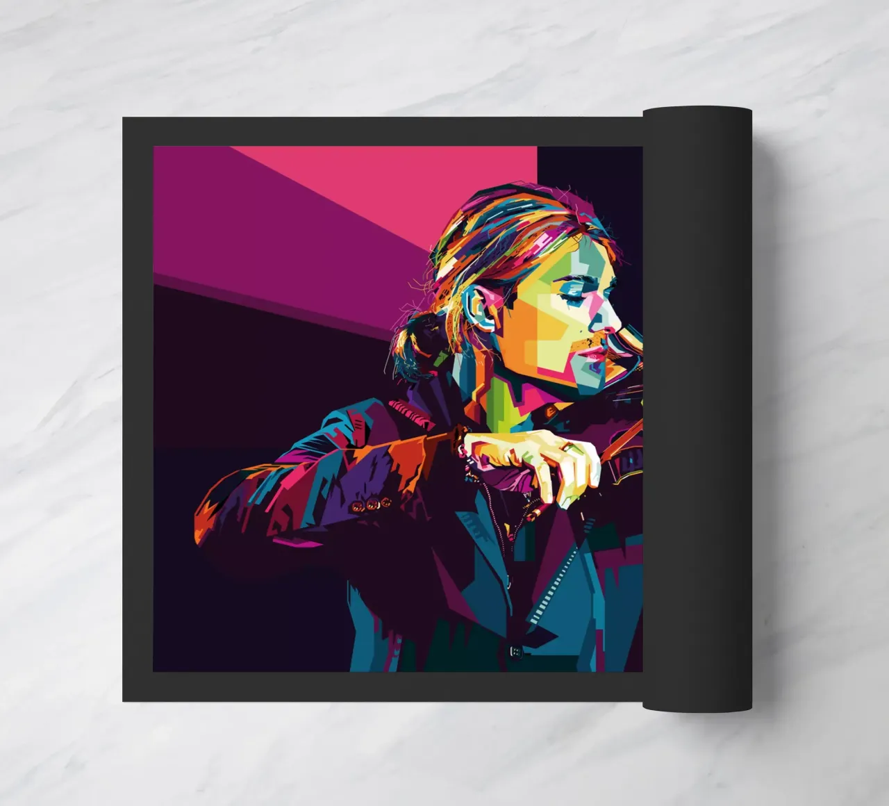 Violinist Style WPAP deurmat van SW Artwork