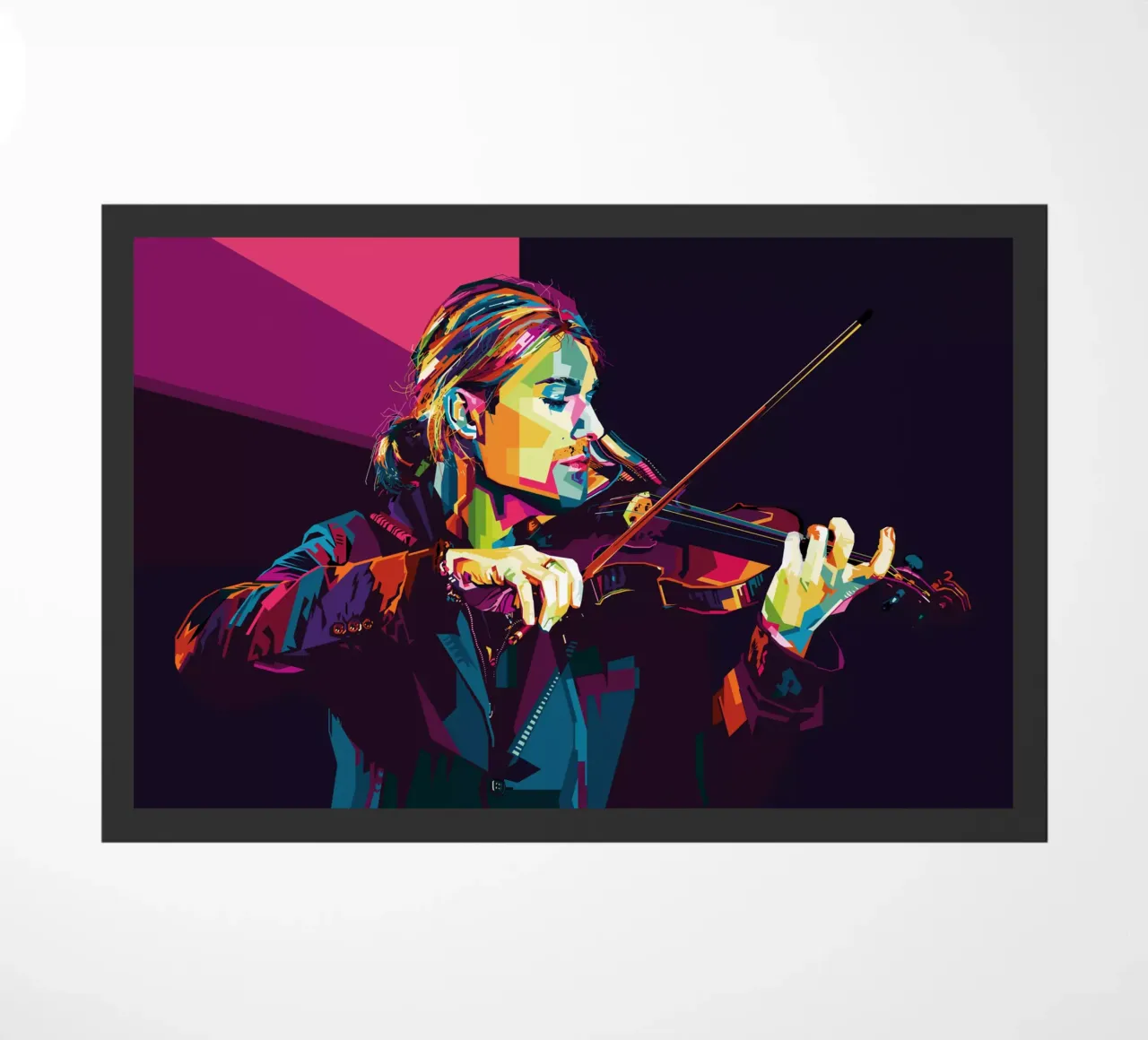 Violinist Style WPAP deurmat van SW Artwork