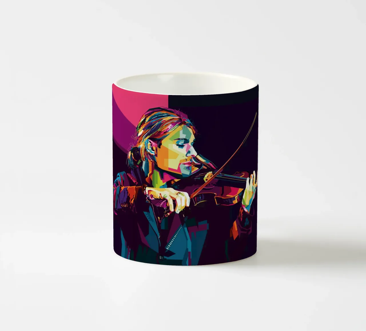 Violinist Style WPAP mug en céramique de SW Artwork