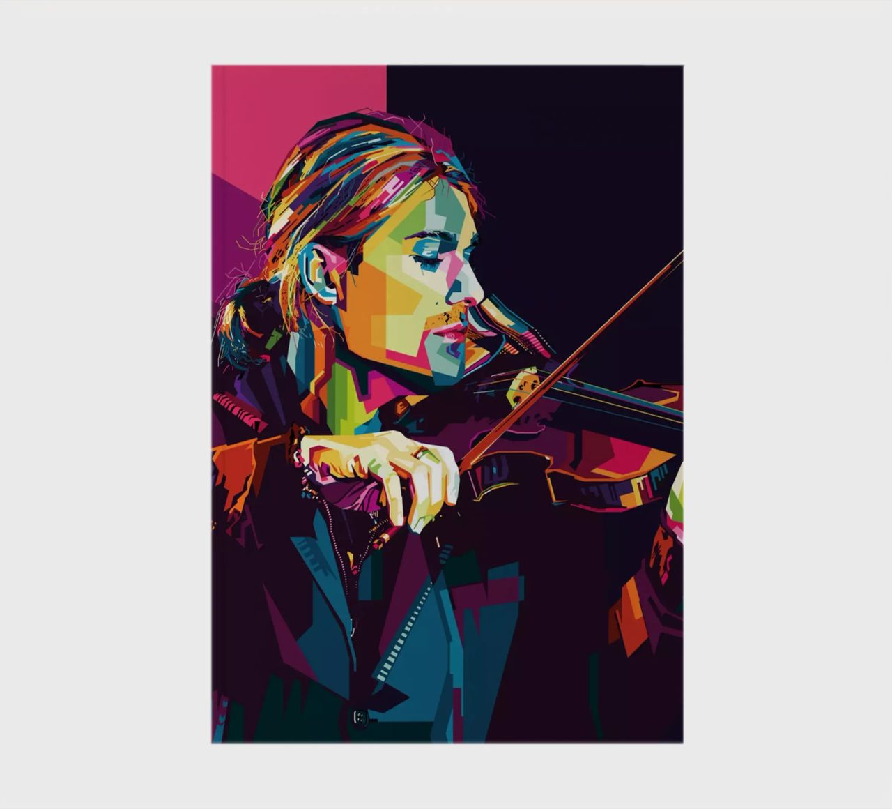 Violinist Style WPAP notebook by SW Artwork