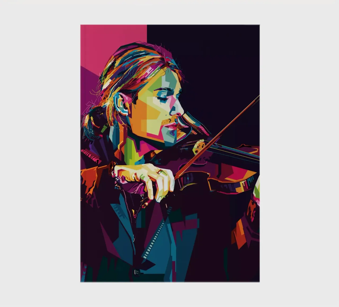 Violinist Style WPAP Notizbuch von SW Artwork