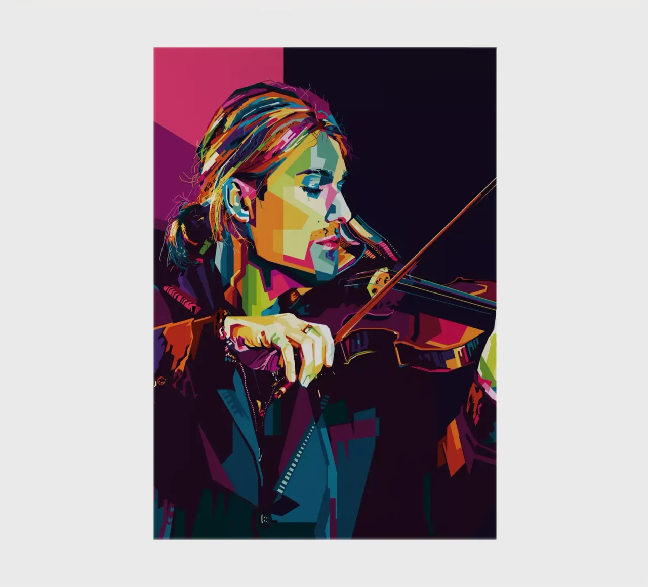 Violinist Style WPAP Notizbuch von SW Artwork