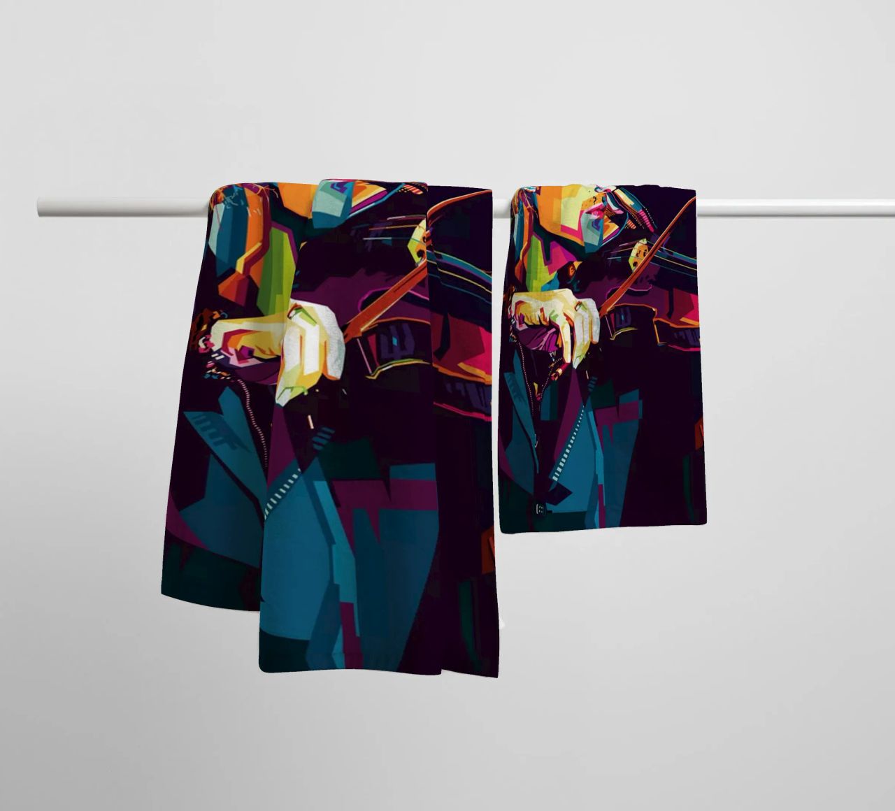 Violinist Style WPAP asciugamano da bagno da SW Artwork