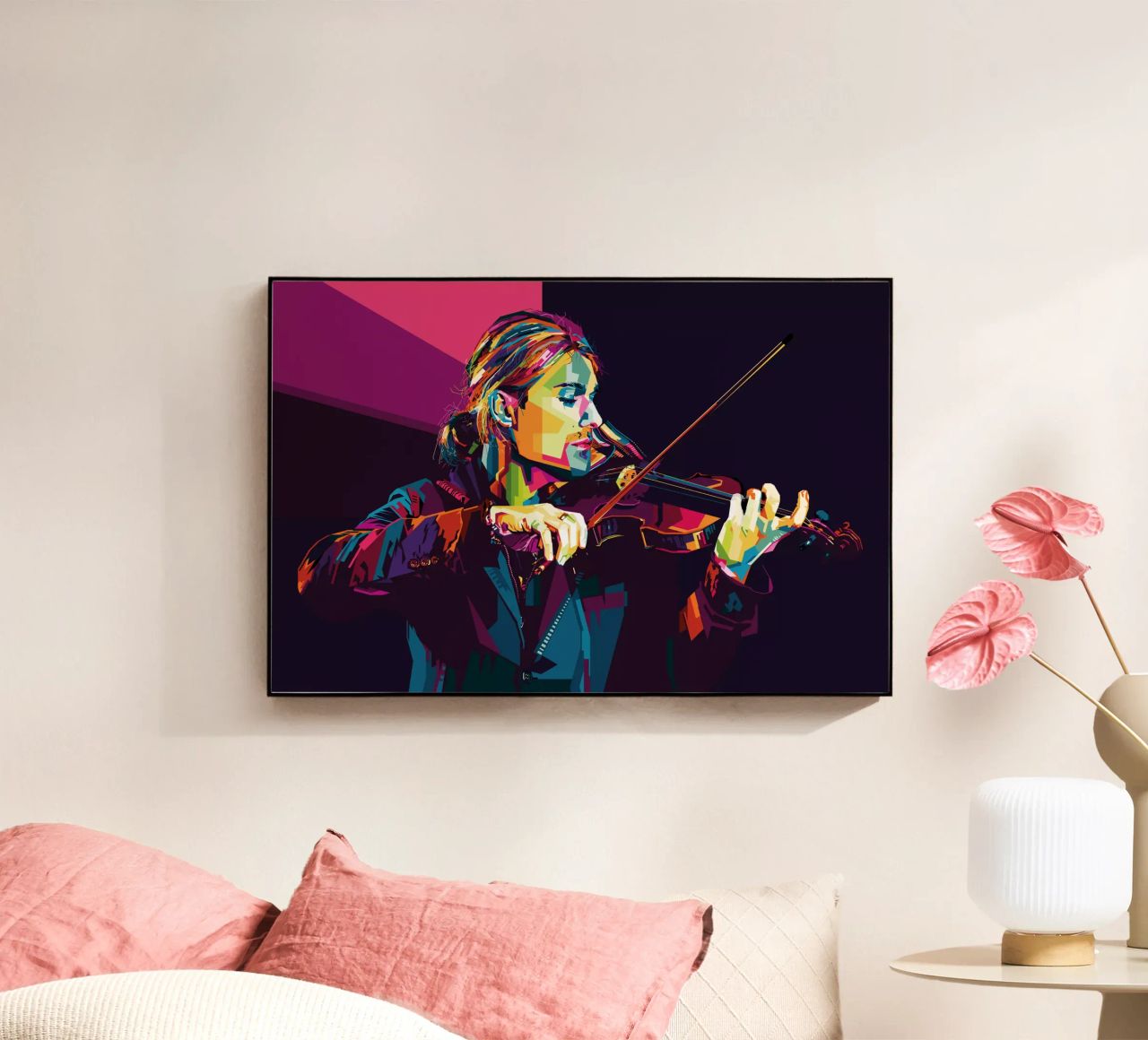 Violinist Style WPAP plexiglass da SW Artwork