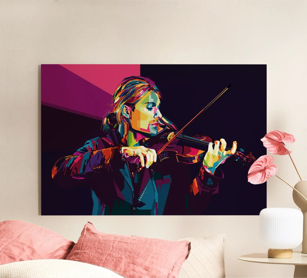 Violinist Style WPAP plexiglass da SW Artwork