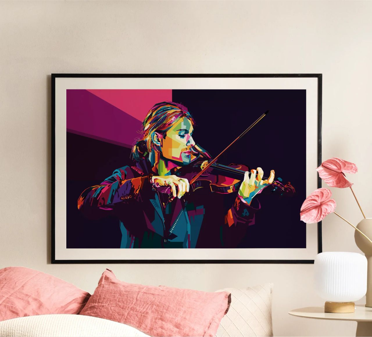 Violinist Style WPAP poster da SW Artwork