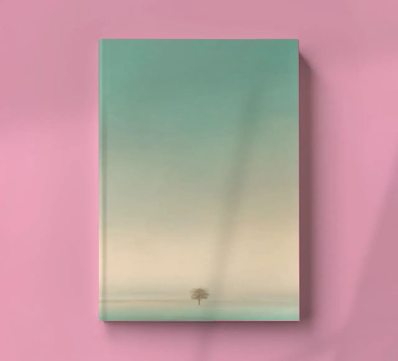 Lone Tree on Hushed Field notebook by Tinyverse Studio