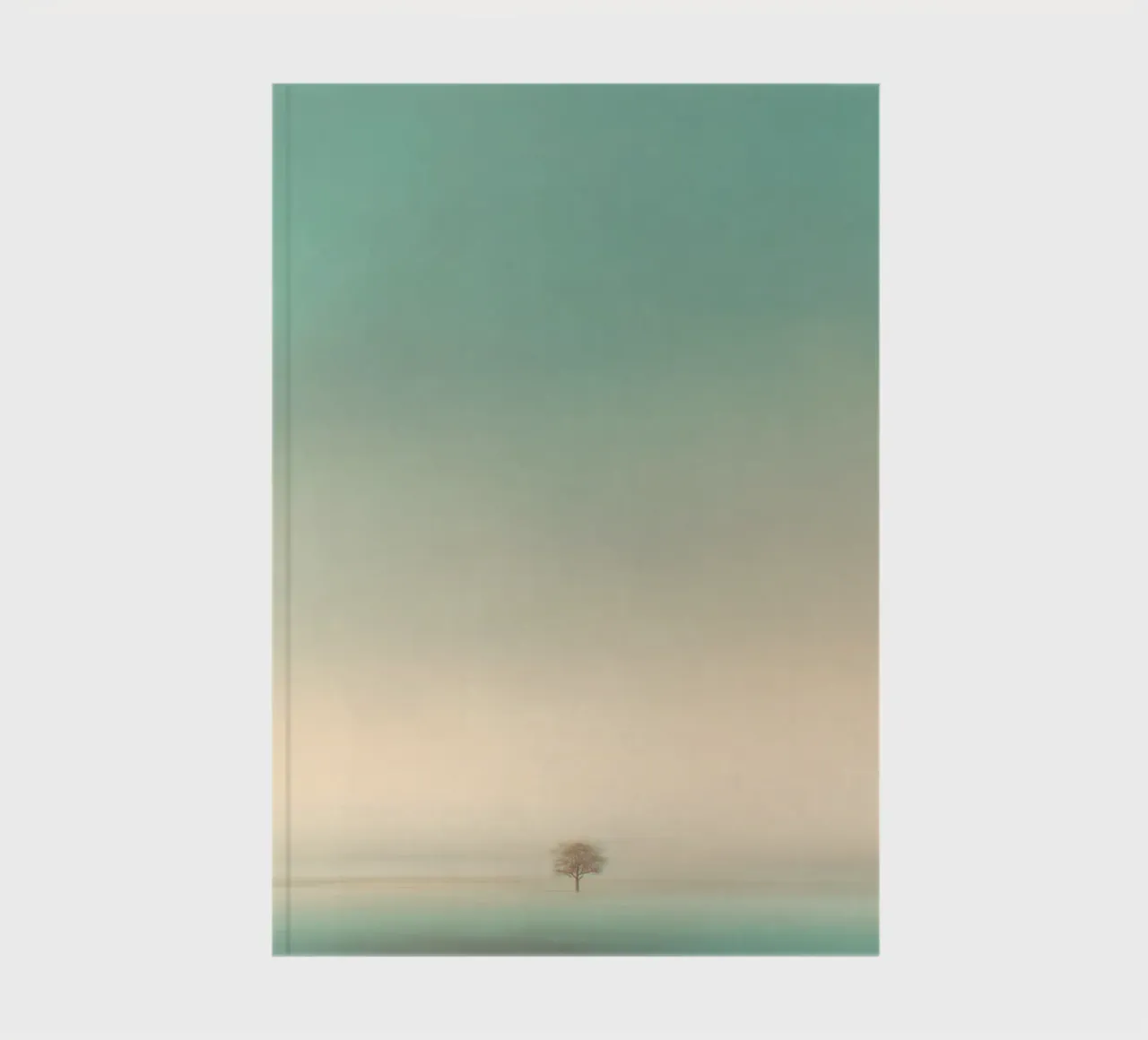 Lone Tree on Hushed Field notebook by Tinyverse Studio
