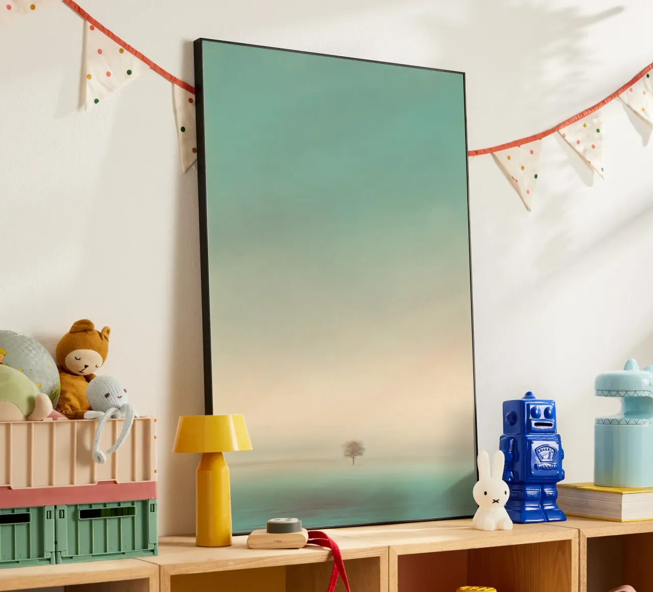 Lone Tree on Hushed Field alluminio dibond da Tinyverse Studio