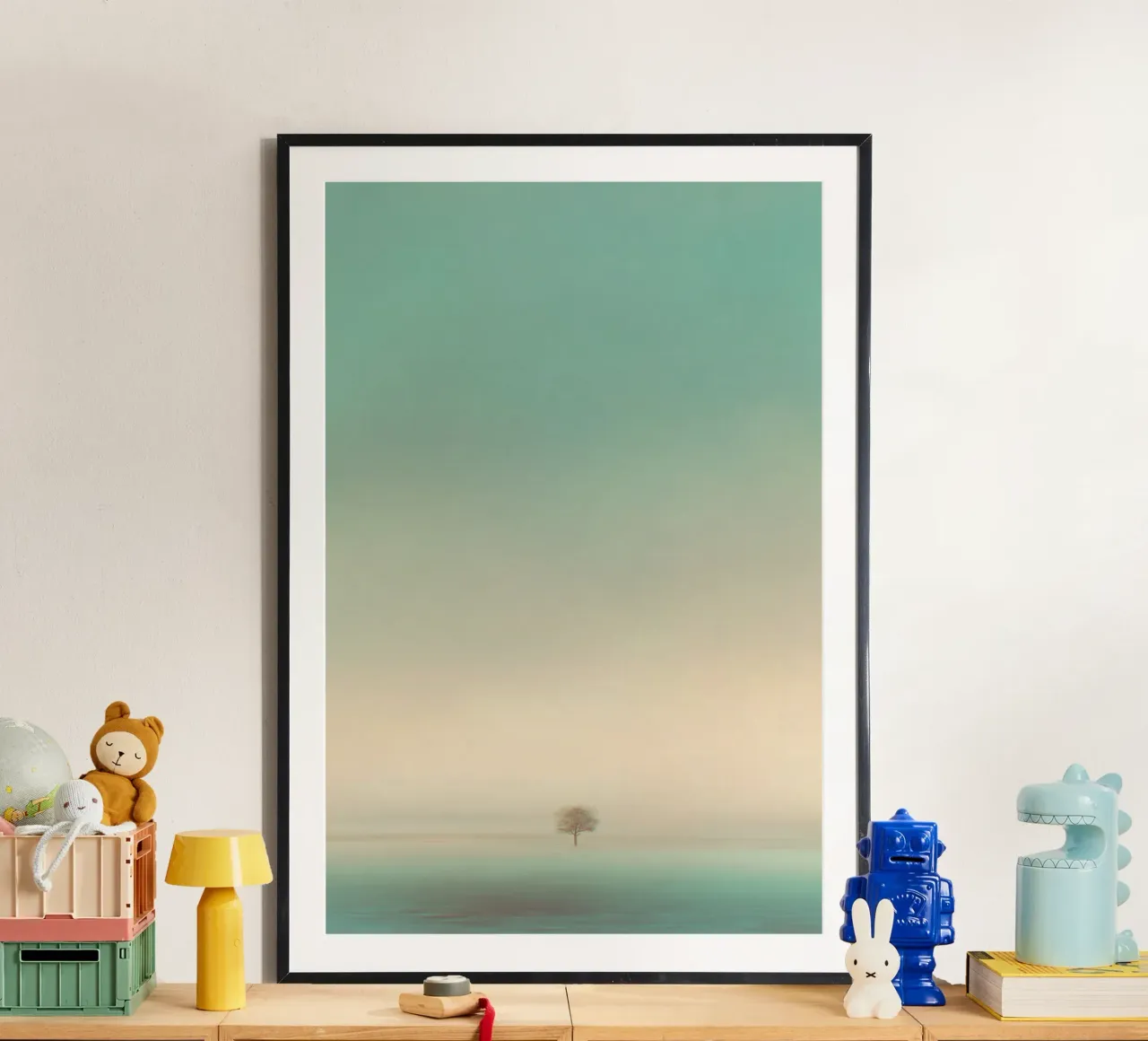 Lone Tree on Hushed Field carta hahnemühle da Tinyverse Studio