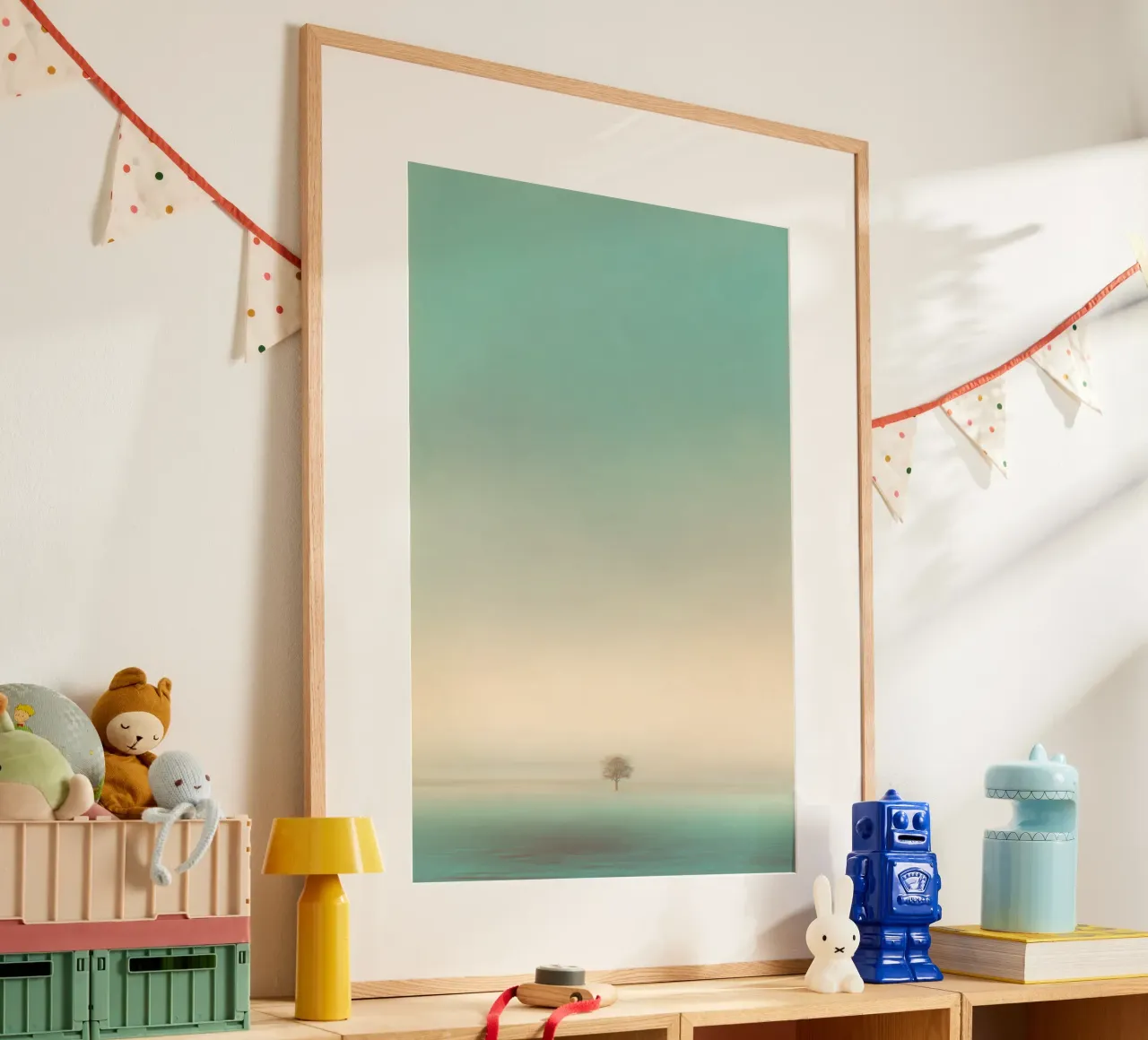 Lone Tree on Hushed Field carta hahnemühle da Tinyverse Studio