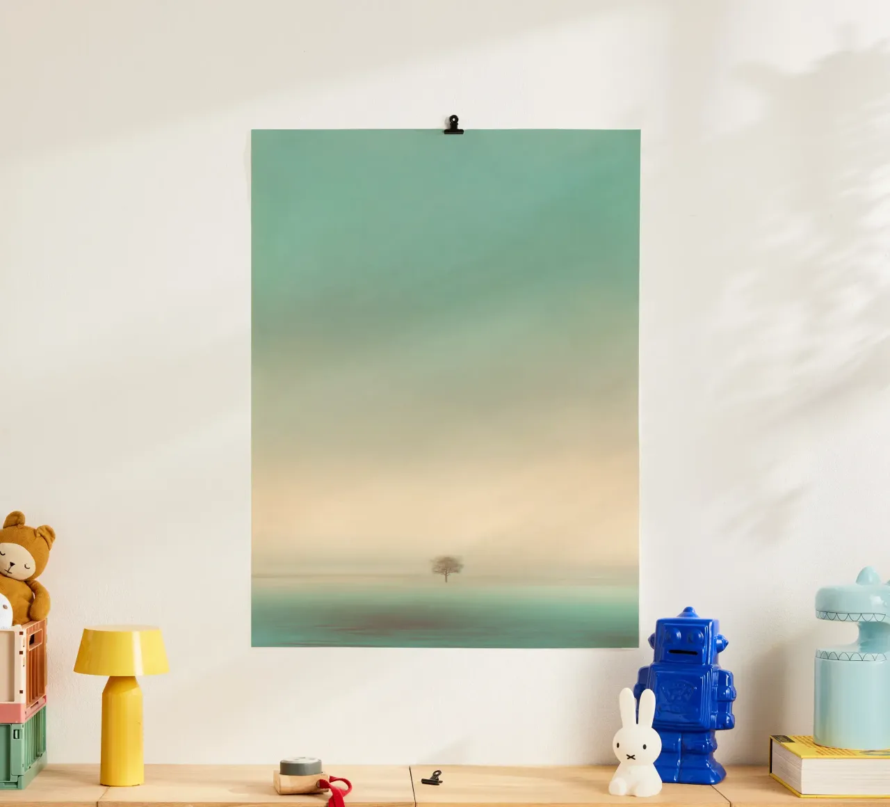 Lone Tree on Hushed Field carta hahnemühle da Tinyverse Studio