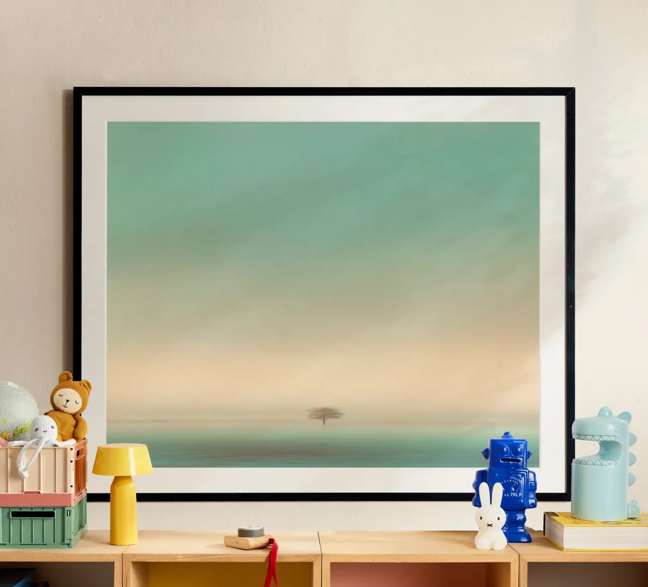 Lone Tree on Hushed Field carta hahnemühle da Tinyverse Studio