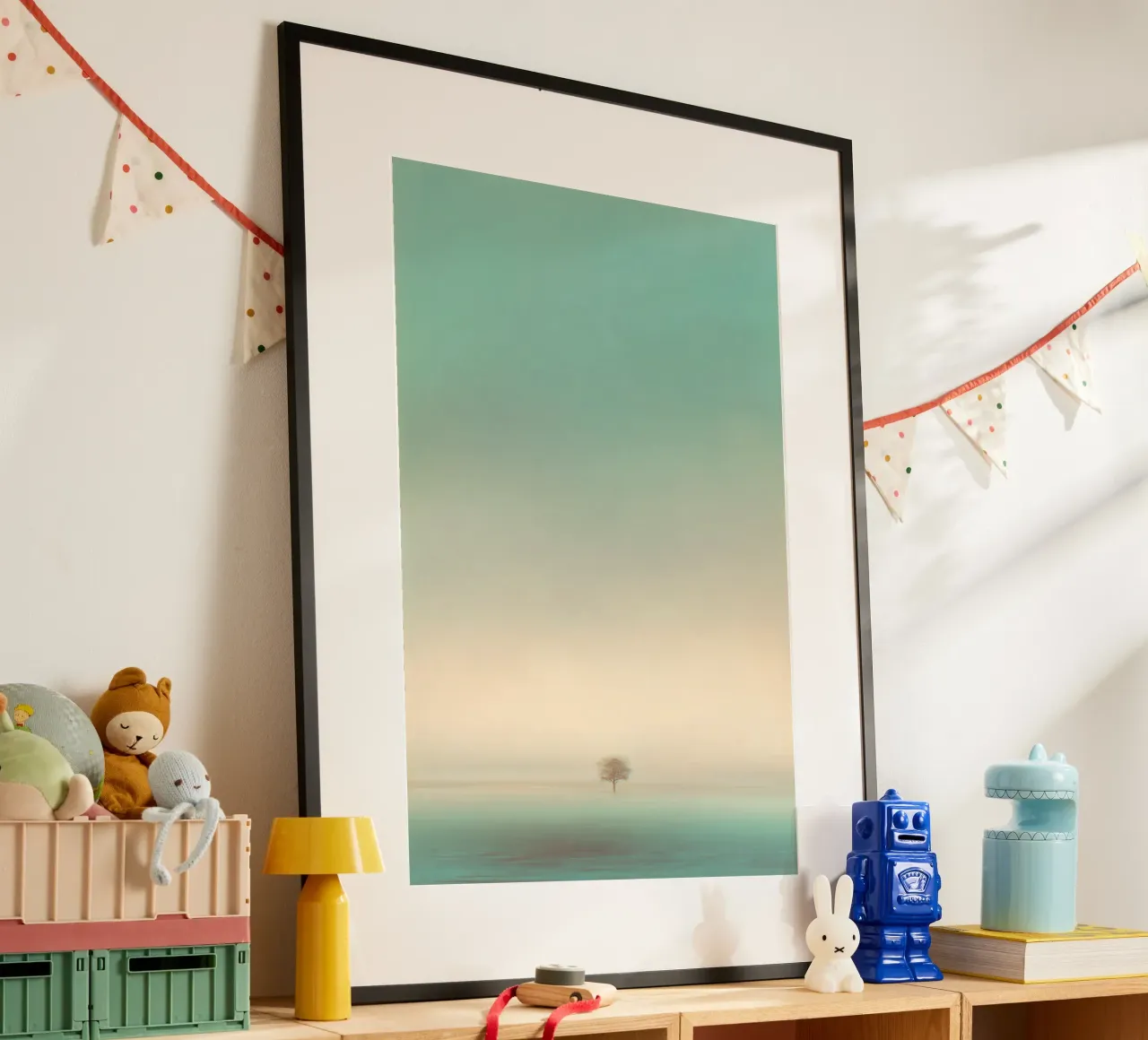 Lone Tree on Hushed Field carta hahnemühle da Tinyverse Studio