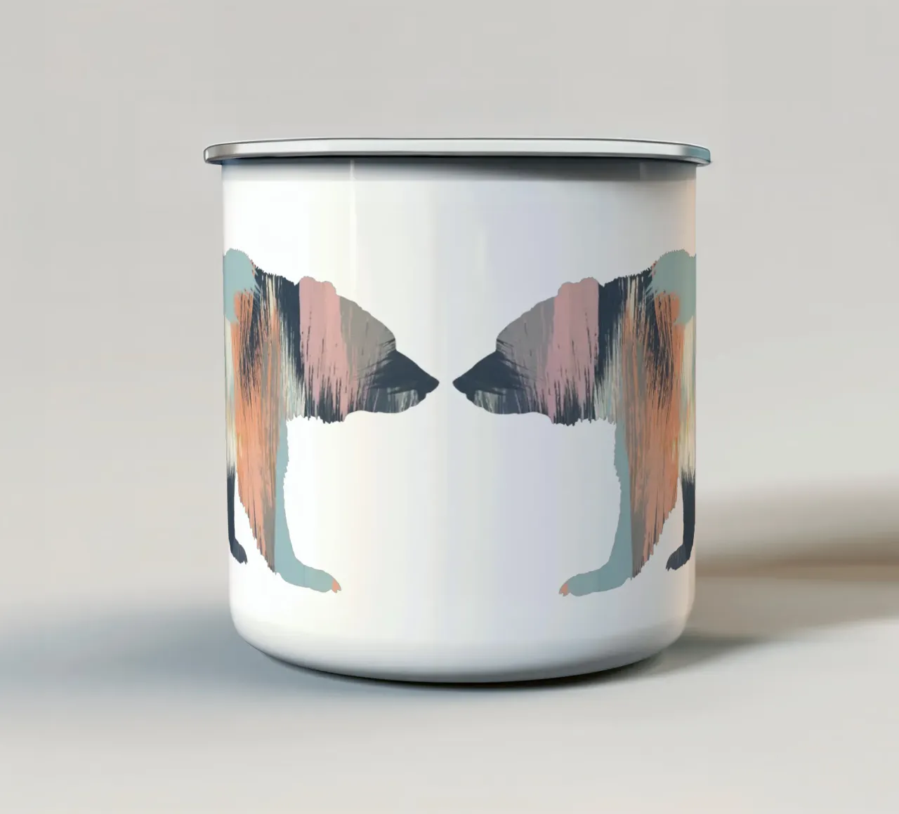 Orso pastello tazza in smalto da Orara Studio