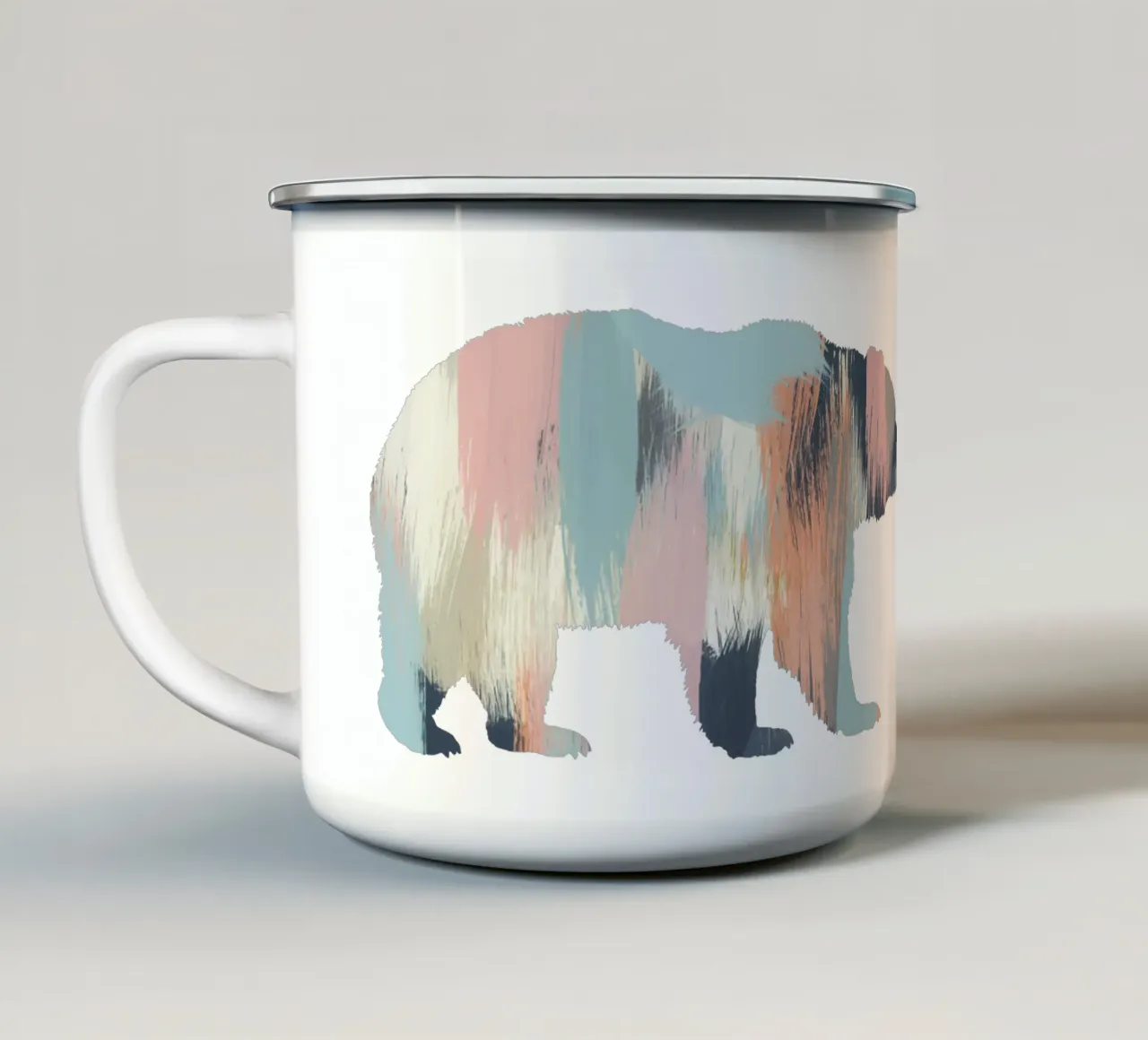 Orso pastello tazza in smalto da Orara Studio