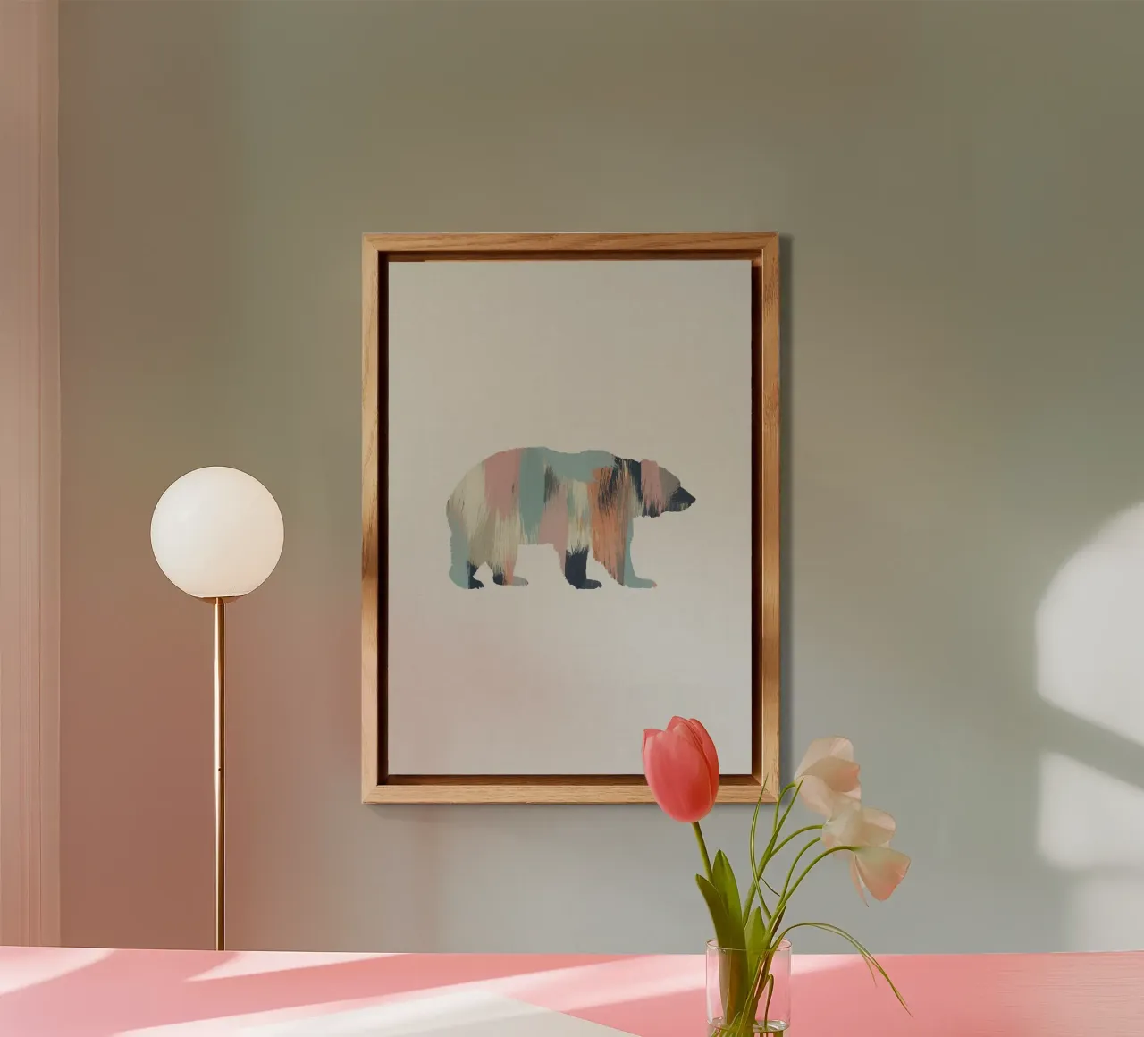 Orso pastello alluminio dibond da Orara Studio