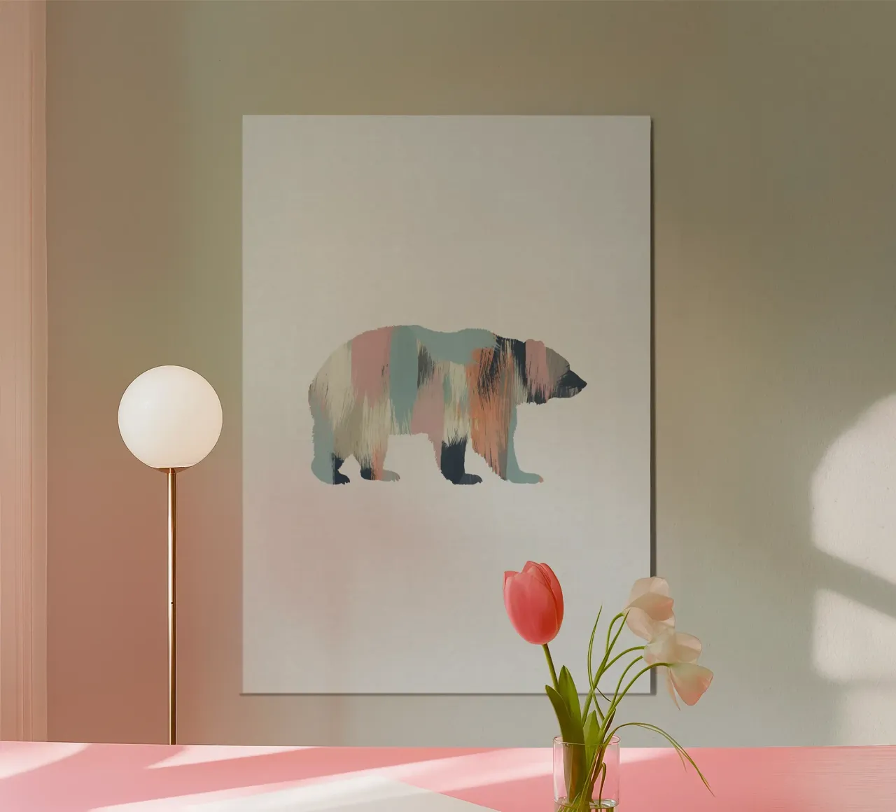 Orso pastello alluminio dibond da Orara Studio