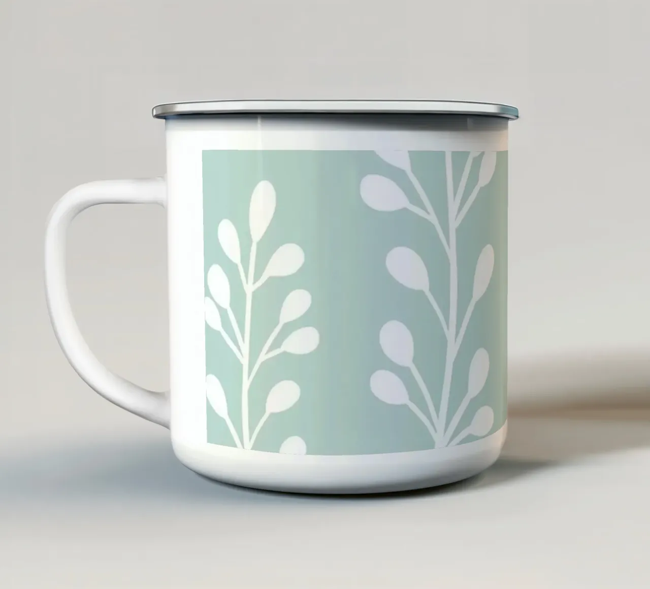 Zweige auf Grün tazza in smalto da BAINAI HOME