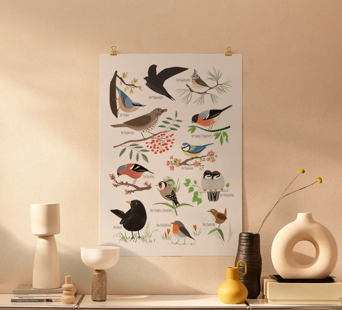 Native birds poster by VIERUNDFÜNFZIG