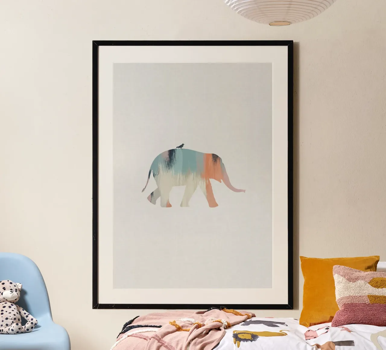 Pastel Elephant poster by Orara Studio