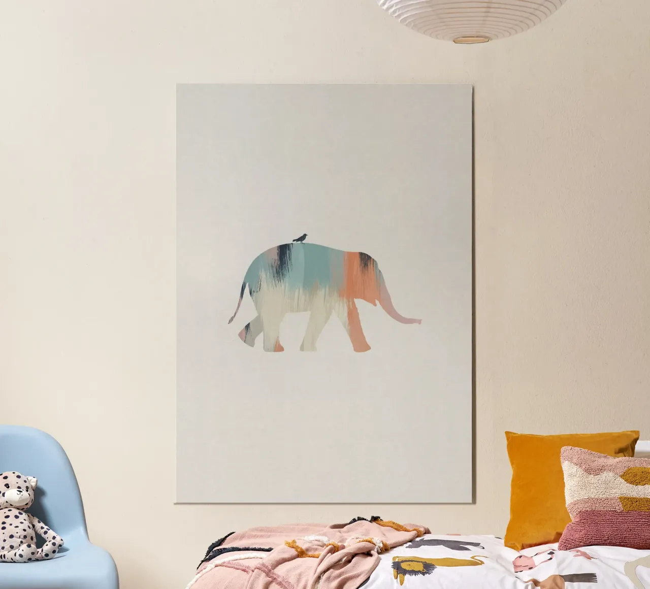 Pastel Elephant poster by Orara Studio