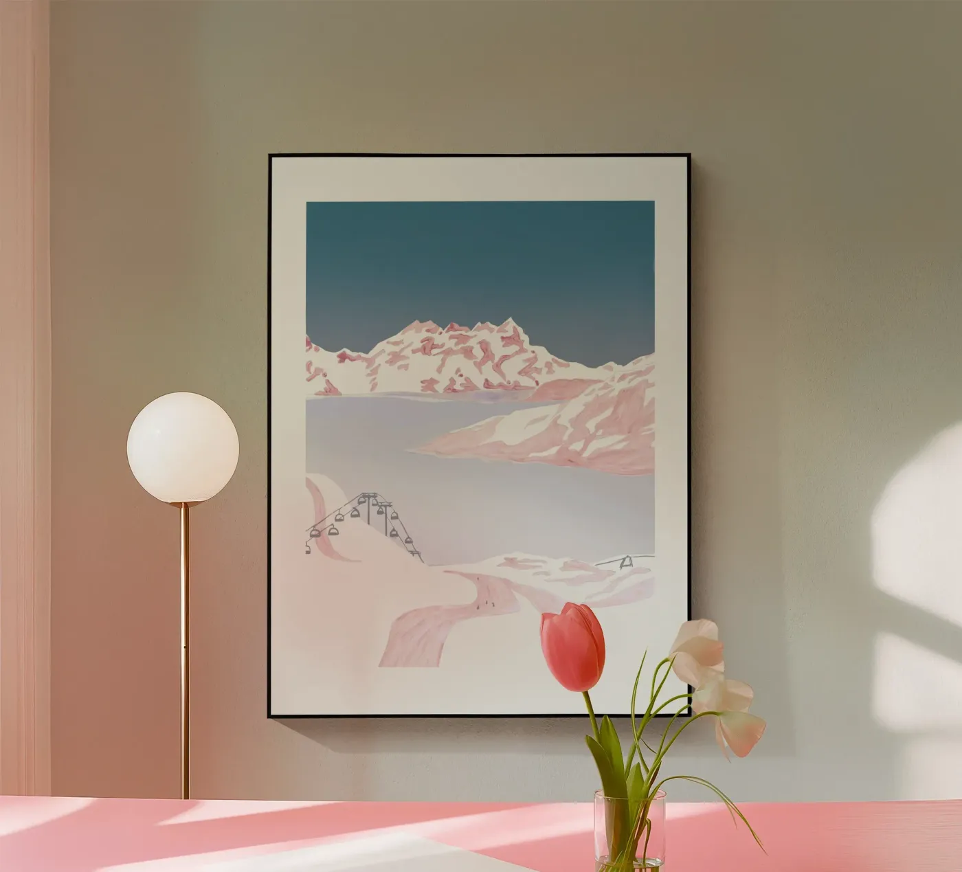 Alpine Winterlandschaft Acryl-Glas von mantika studio