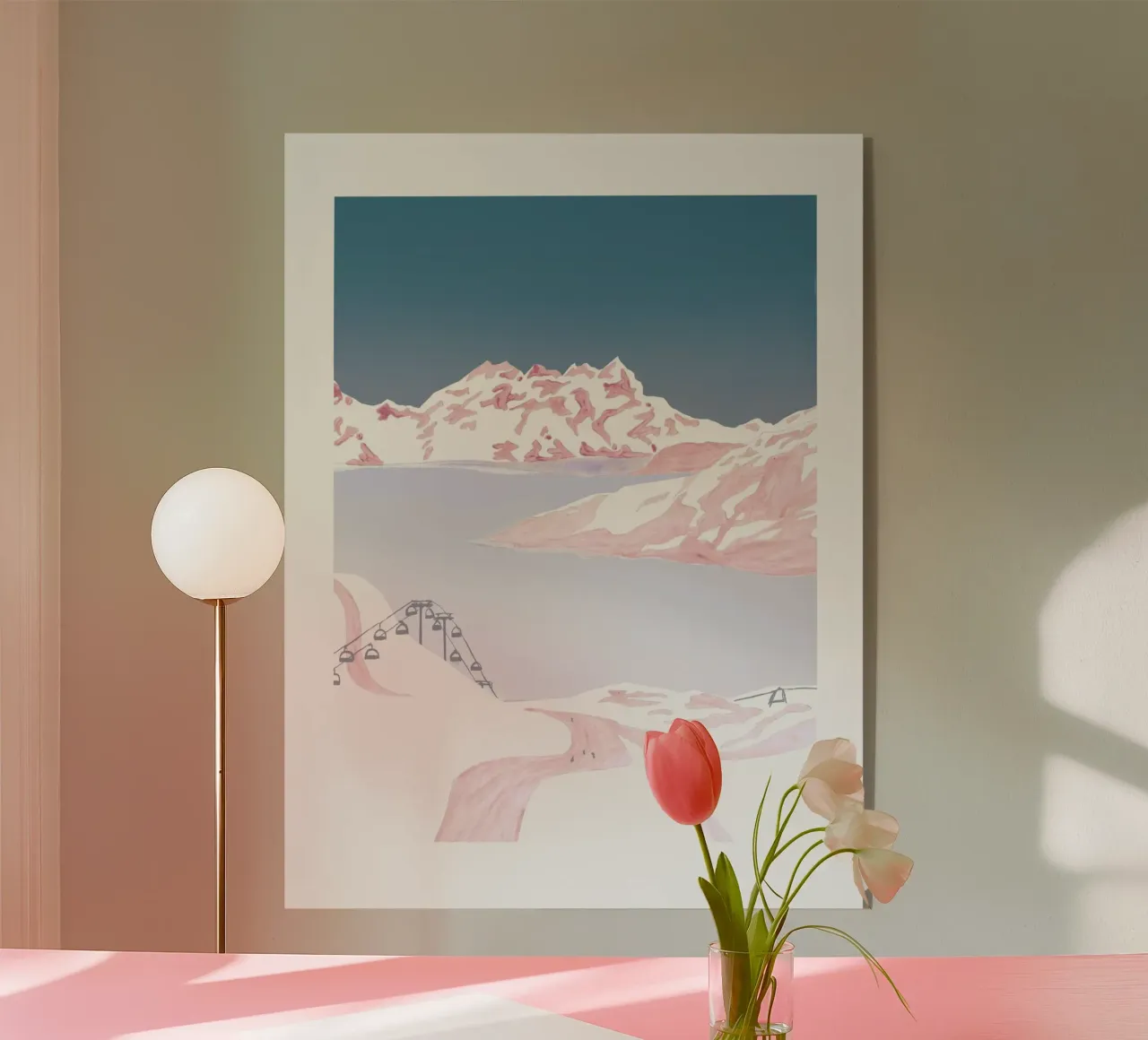 Alpine Winterlandschaft plexiglass da mantika studio