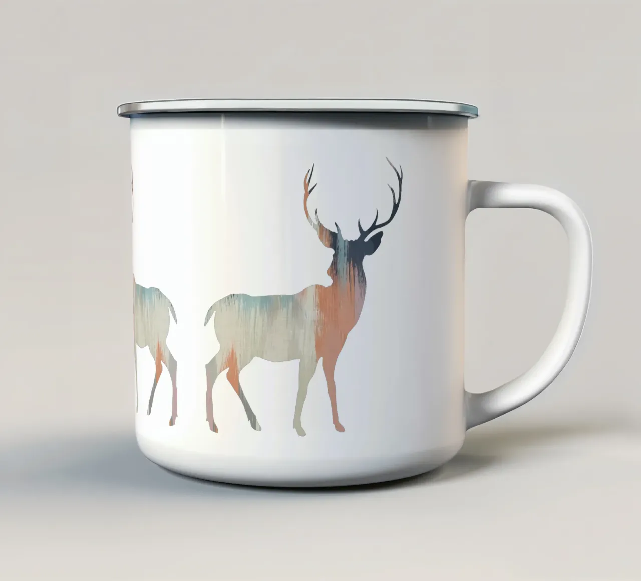 Cervo pastello tazza in smalto da Orara Studio