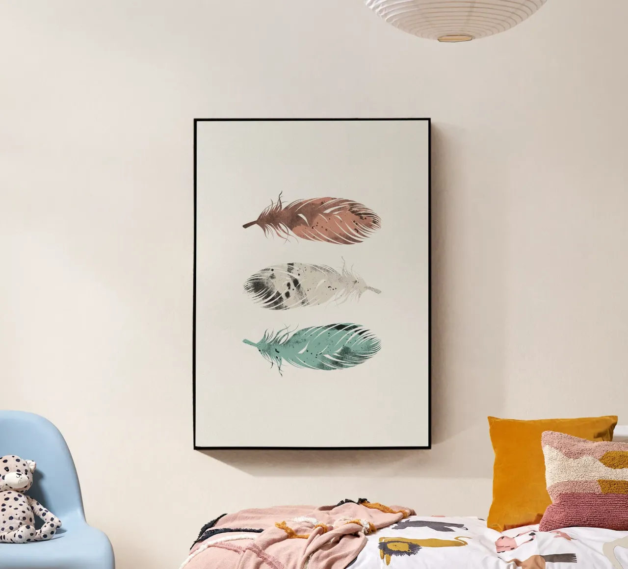 Piume pastello plexiglass da Orara Studio