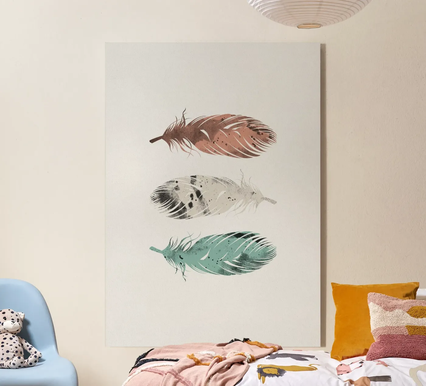 Piume pastello plexiglass da Orara Studio