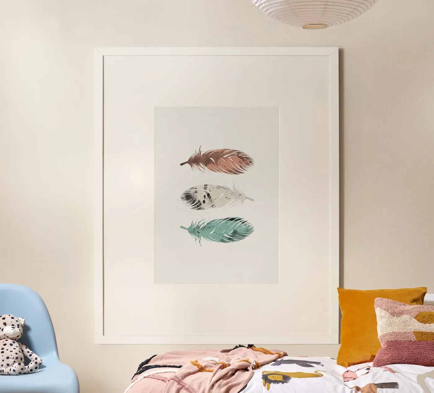 Pastel Feathers poster da Orara Studio