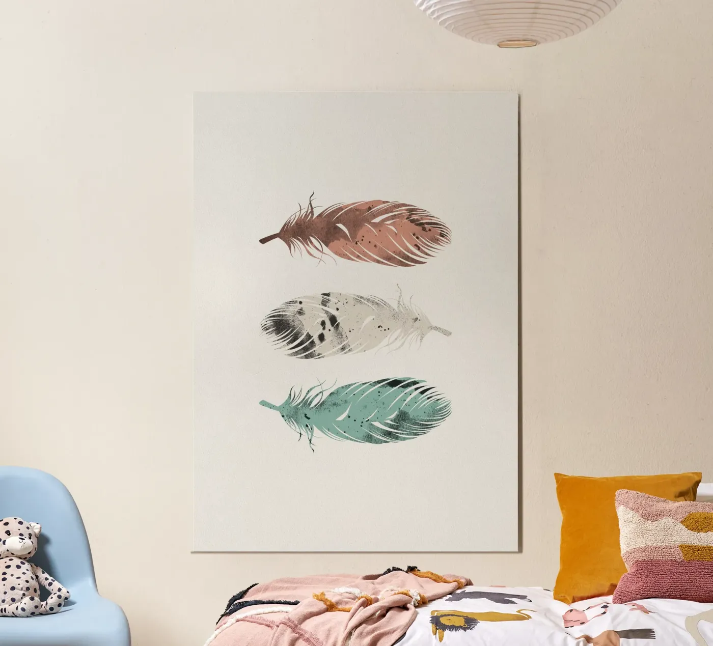 Pastel Feathers poster da Orara Studio