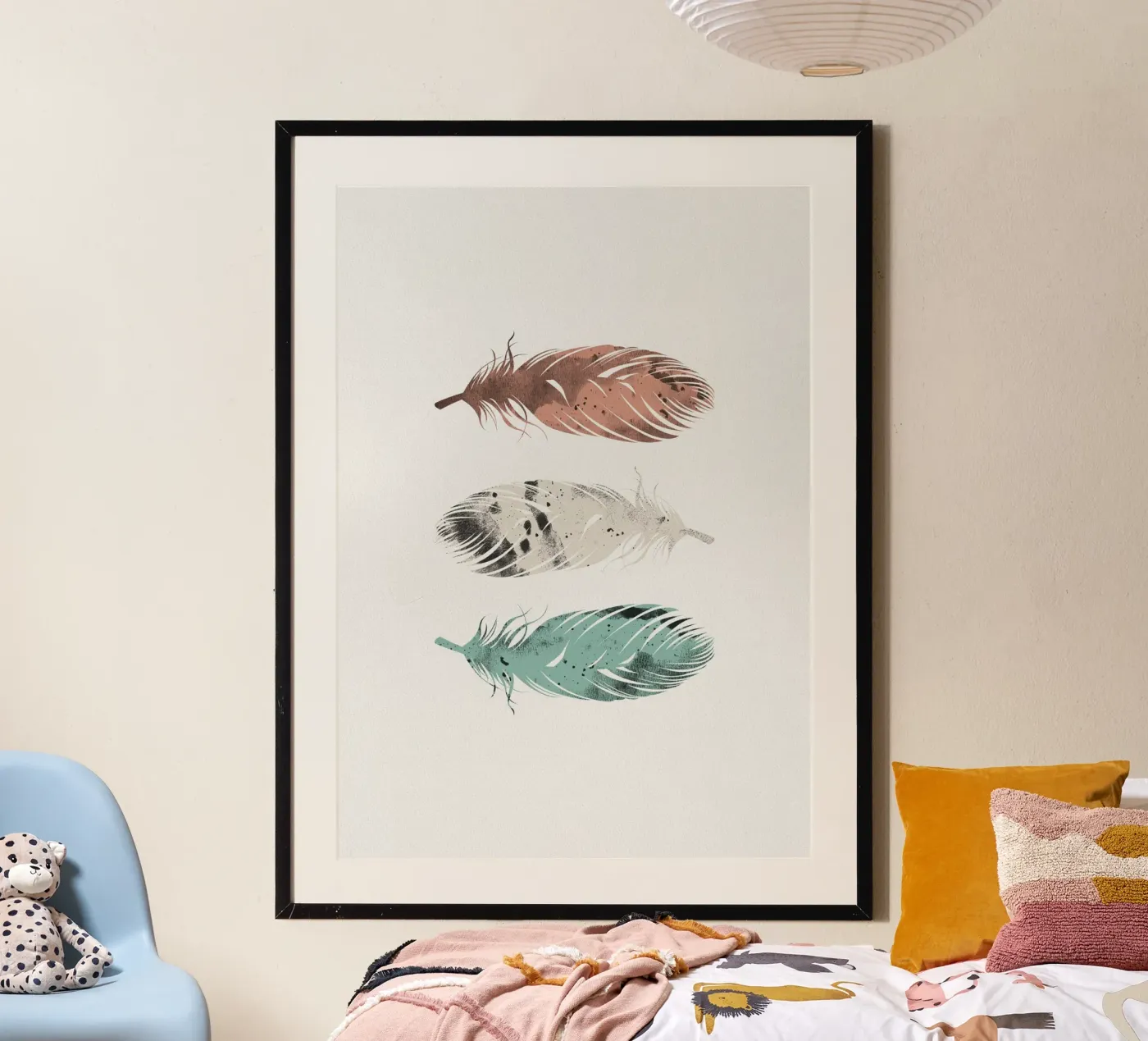 Pastel Feathers poster da Orara Studio