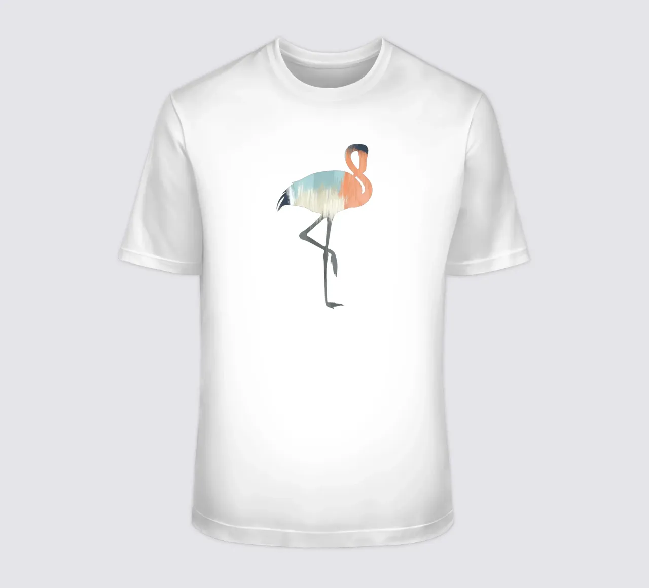 Fenicottero pastello t-shirt da Orara Studio