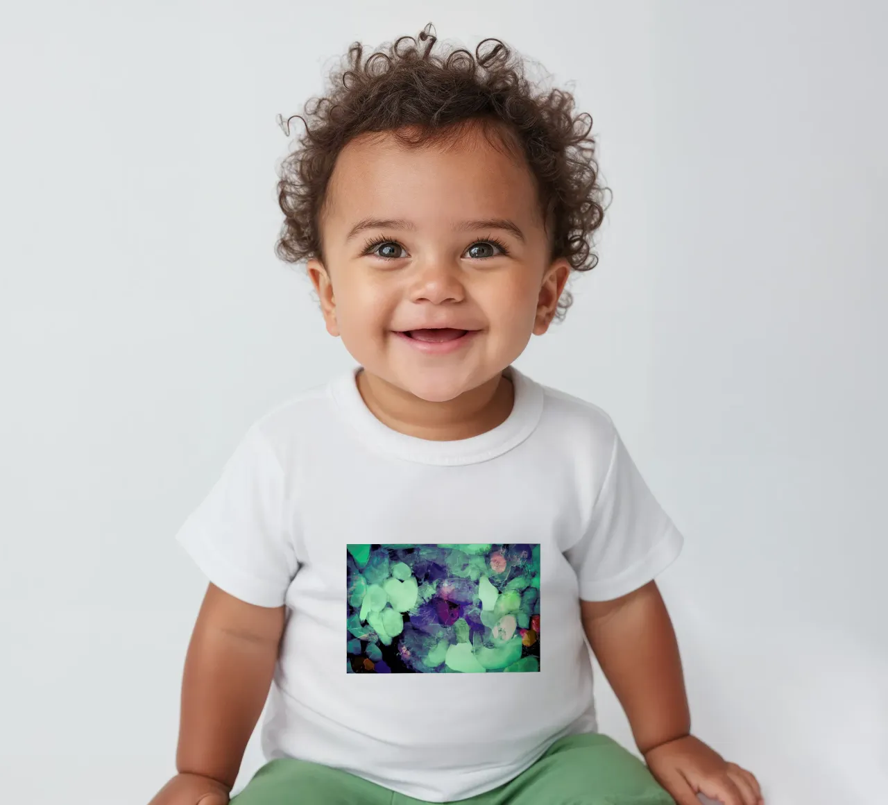 Green Ice baby t-shirt by In Full Color