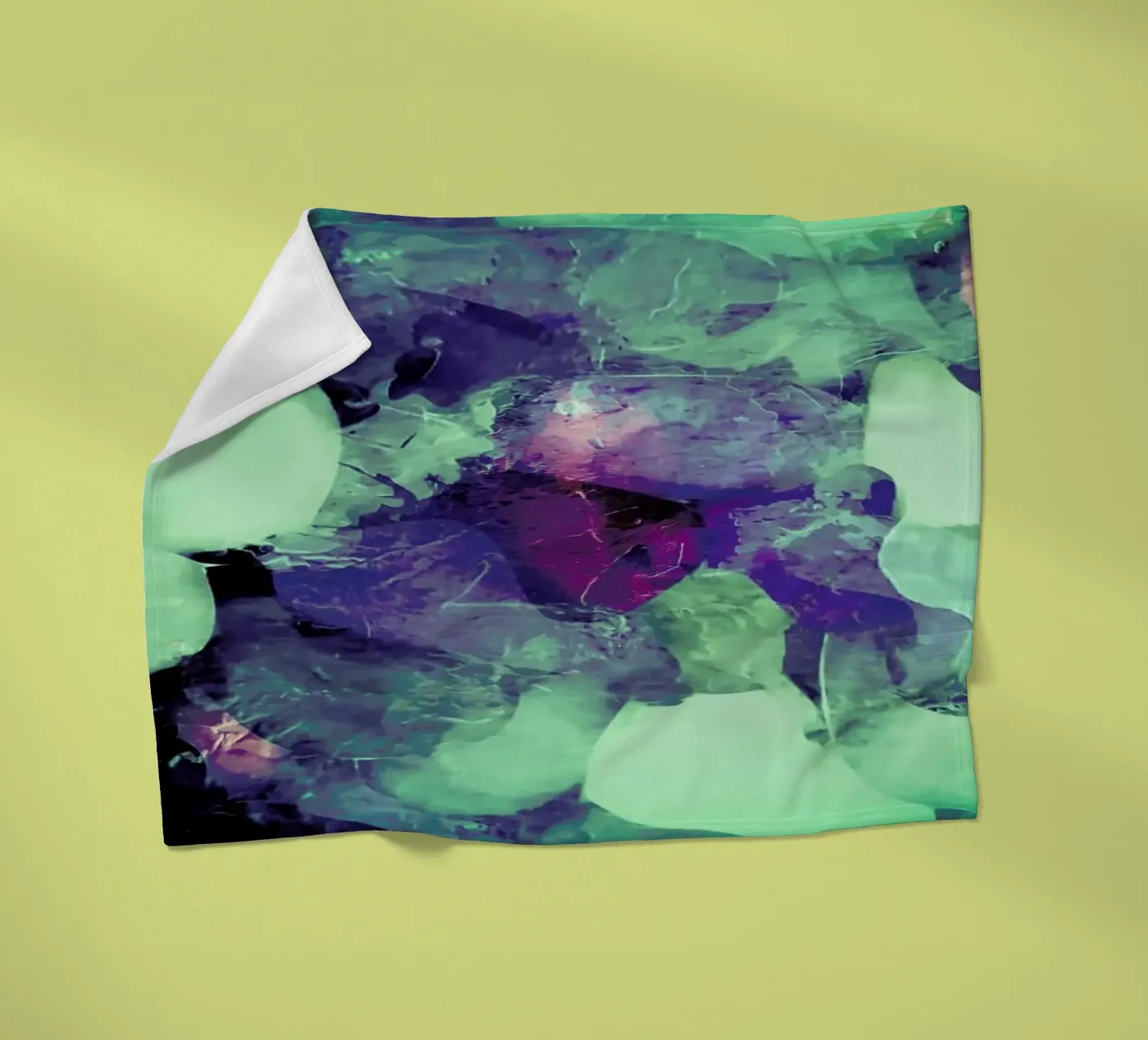 Green Ice fleece blanket by In Full Color