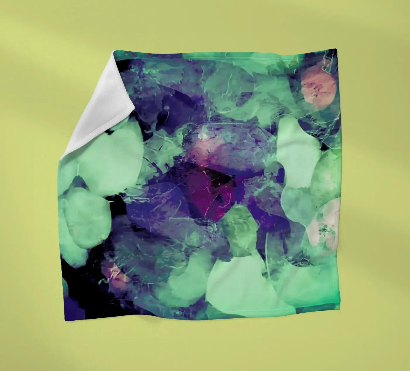 Green Ice fleece blanket by In Full Color