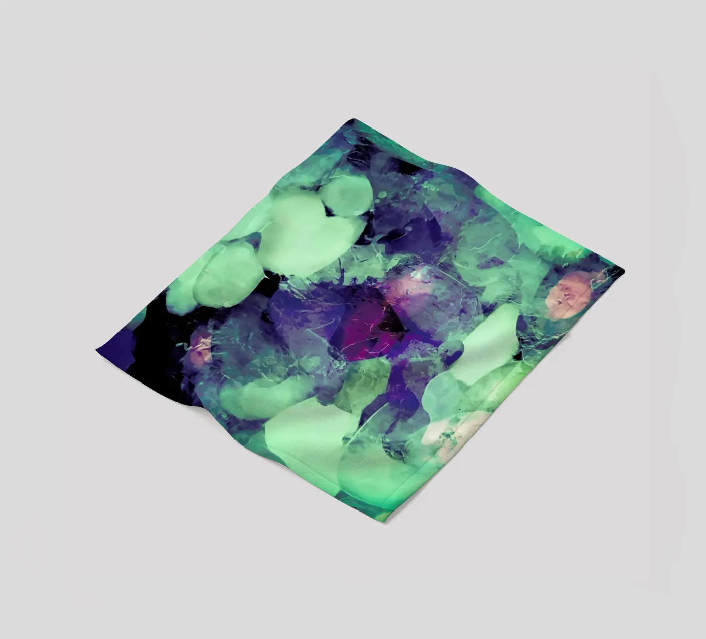 Green Ice fleece blanket by In Full Color