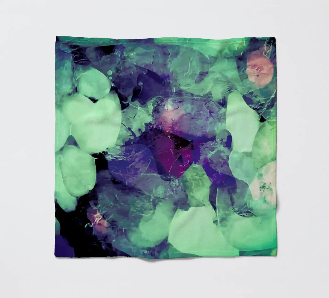Green Ice fleece blanket by In Full Color