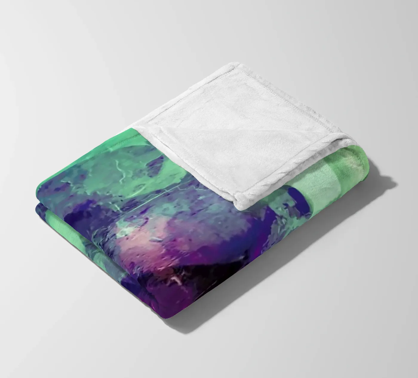 Green Ice fleece blanket by In Full Color
