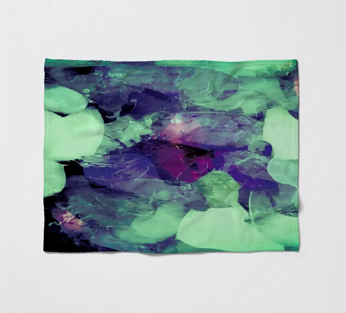 Green Ice fleece blanket by In Full Color