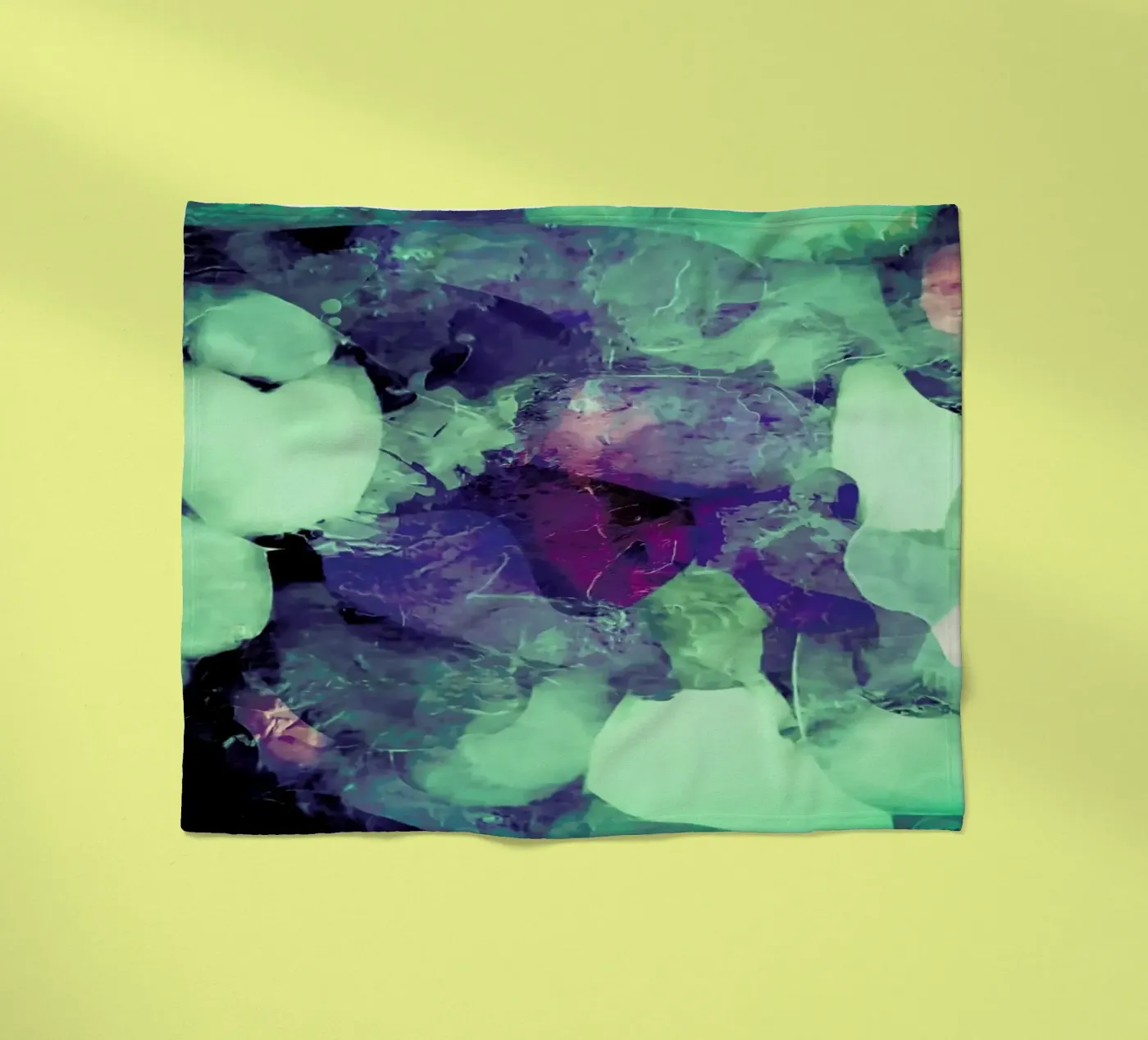Green Ice fleece blanket by In Full Color